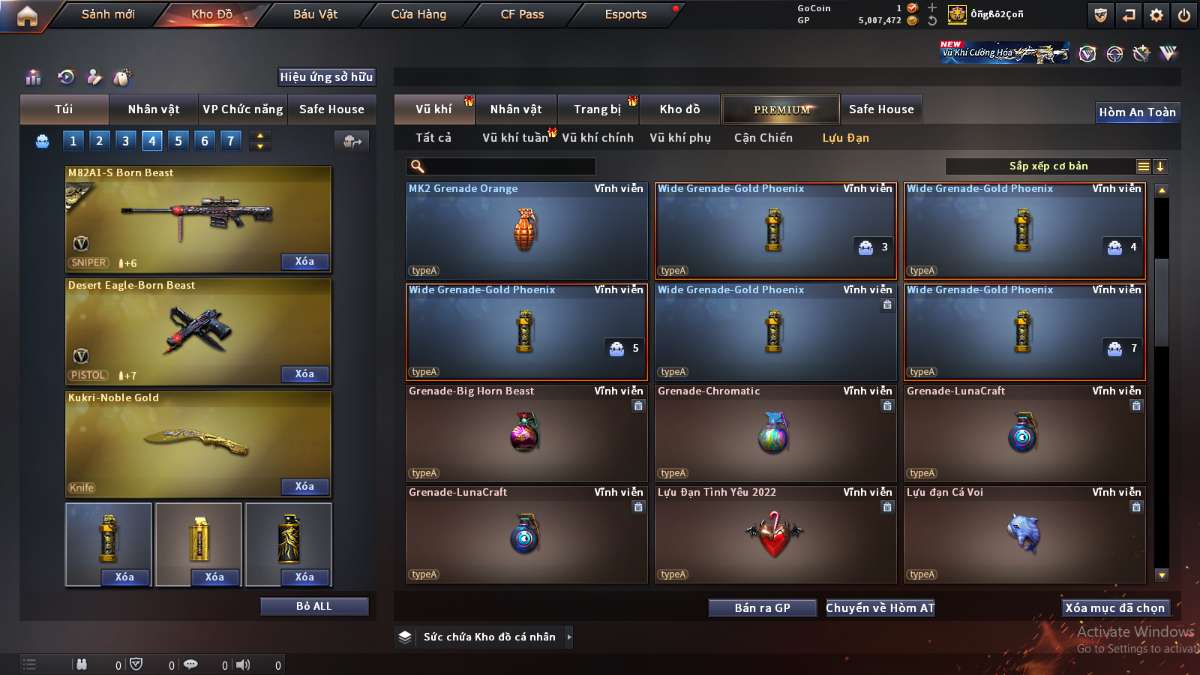 shop acc cf uy tin gia re